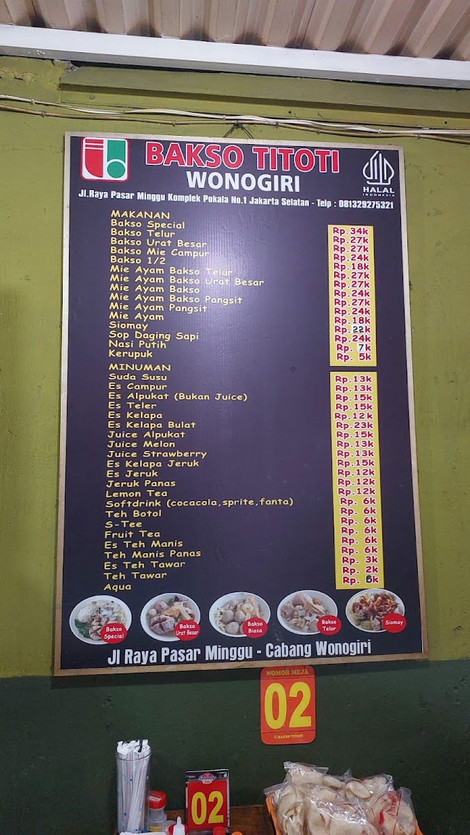 Bakso Titoti Wonogiri Menu - Image 4