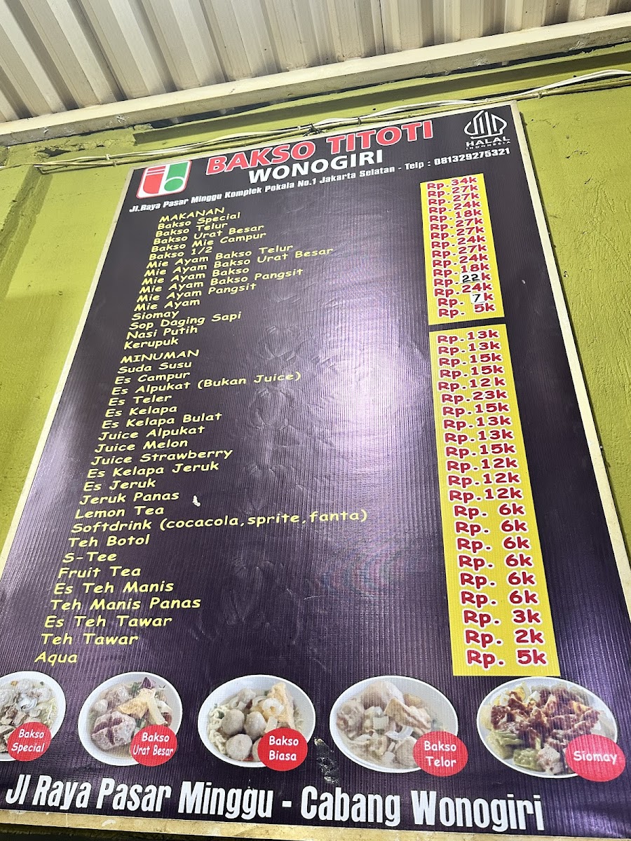 Bakso Titoti Wonogiri Menu - Image 5